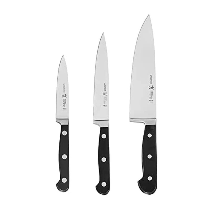HENCKELS Classic Razor-Sharp 3-Piece Kitchen Knife Set, Chef Knife, Paring Knife, Utility Knife, German Engineered Informed by 100+ Years of Mastery, Stainless Steel by HENCKELS - Used - Very Good condition - US$101.12