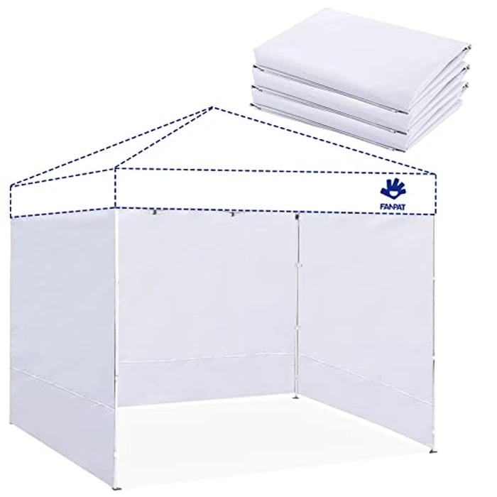 Fanpat Instant Canopy Tent Sidewalls for 10x10 Pop Up Canopy Waterproof,99% UV Protection，3 Piece Sidewalls, White(3PCS Sidewall Only, Canopy Tent NOT Included) by FANPAT - Used - Very Good condition
