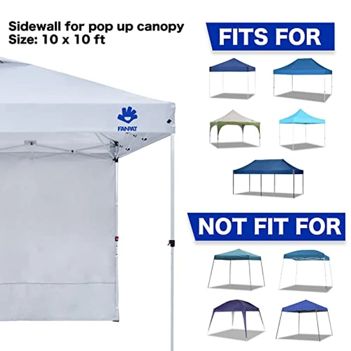 Fanpat Instant Canopy Tent Sidewalls for 10x10 Pop Up Canopy Waterproof,99% UV Protection，3 Piece Sidewalls, White(3PCS Sidewall Only, Canopy Tent NOT Included) by FANPAT - Image 5