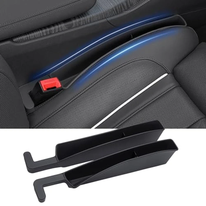 Edotim Car Seat Gap Filler, Seat Gap Organizer with Phone Holder, Car Seat Accessories, Car Organizer Fit Car SUV Truck-2PCS Black by Edotim - Used - Like New condition