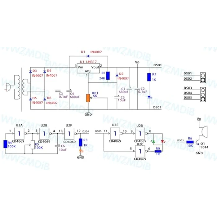WWZMDiB LM317 Adjustable Voltage Regulator Kit AC-DC 110V to 1.25V-12V DIY Electronic Components Kits for Adults by WWZMDiB - Image 5