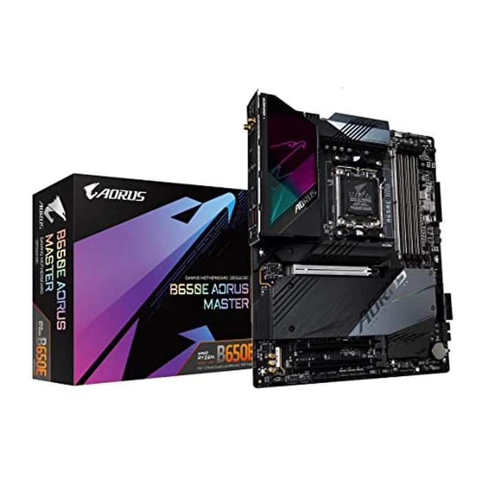 GIGABYTE B650E AORUS Master AMD AM5 ATX Motherboard, Support Ryzen 9000/8000/7000 Series, DDR5, 16+2+2 Power Phase, 4X M.2, PCIe 5.0, USB-C, WIFI6E, 2.5GbE, EZ-Latch, Q-Flash, RGB Fusion by GIGABYTE - Image 1