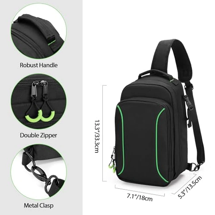 PGmoon Sling Carrying Case Compatible with Xbox Series S Game Console, Storage Travel Bag for Wireless Controllers and More Accessories (Patent Design) by PGmoon - Image 6