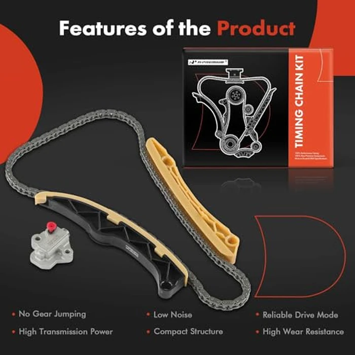A-Premium Engine Timing Chain Kit W/Tensioner & Guide Compatible with Hyundai Elantra, Sonata, Accent, Tucson, Veloster, Kona, Elantra GT & Kia Soul, Optima, Forte, Rio, Seltos, Forte Koup, Forte5 by A-premium - Image 7