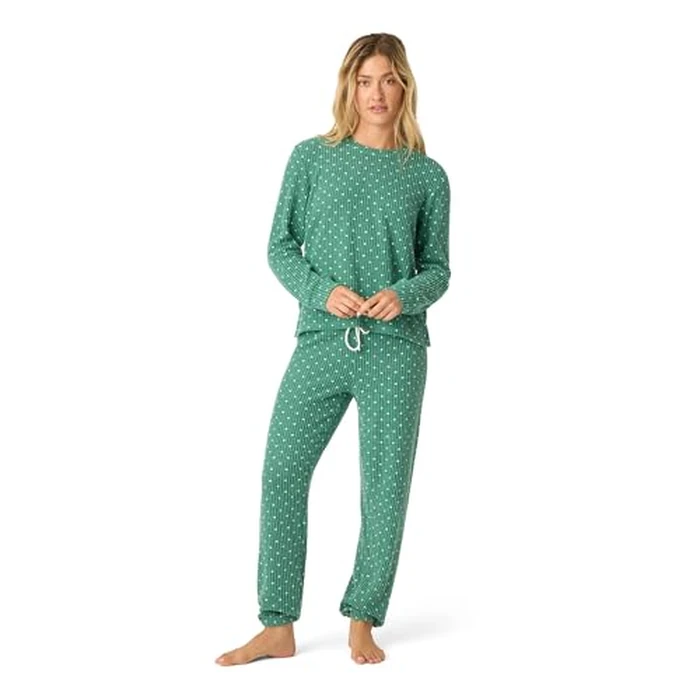 P.J. Salvage Women's [Amazon Exclusive] Brushed Thermal Jogger 2-Piece PJ Set, Forest, Medium by PJ Salvage - Used - Very Good condition - US$39.62