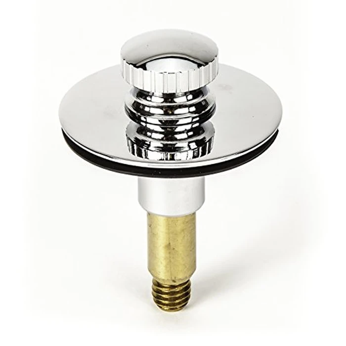 PF WaterWorks Lift Lock (Push Pull) Bathtub Tub Drain Assembly with Gasket - Coarse Thread 11.5 Threads Per Inch - Includes Free Hair Catcher/Strainer to Eliminate Clogs, Chrome, PF0940-CH-LL-C by PermaFLOW - Image 3