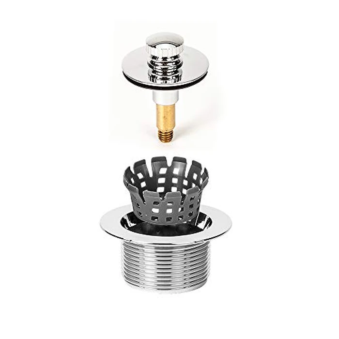 PF WaterWorks Lift Lock (Push Pull) Bathtub Tub Drain Assembly with Gasket - Coarse Thread 11.5 Threads Per Inch - Includes Free Hair Catcher/Strainer to Eliminate Clogs, Chrome, PF0940-CH-LL-C by PermaFLOW - Image 6