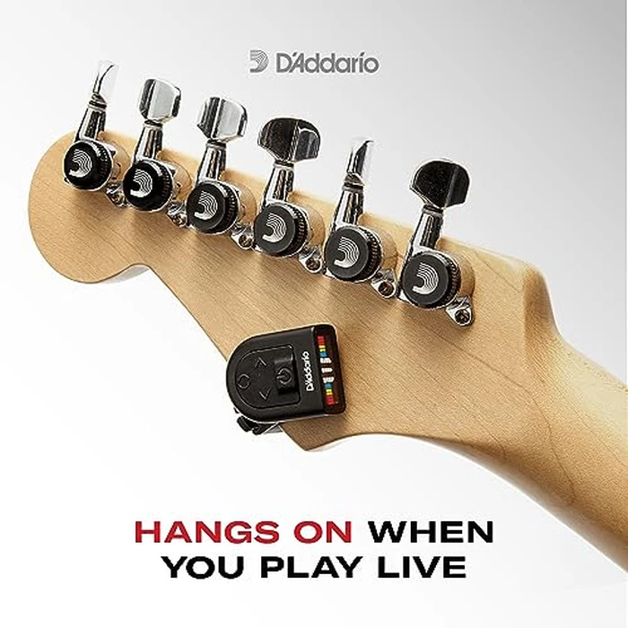 D'Addario Guitar Tuner - Micro Headstock Tuner - Tuner for Acoustic Guitar, Electric Guitar, Bass Guitar, Mandolin, Banjo, Ukulele - Compact & Discrete - Clip On - 2 Pack by D'Addario - Image 4