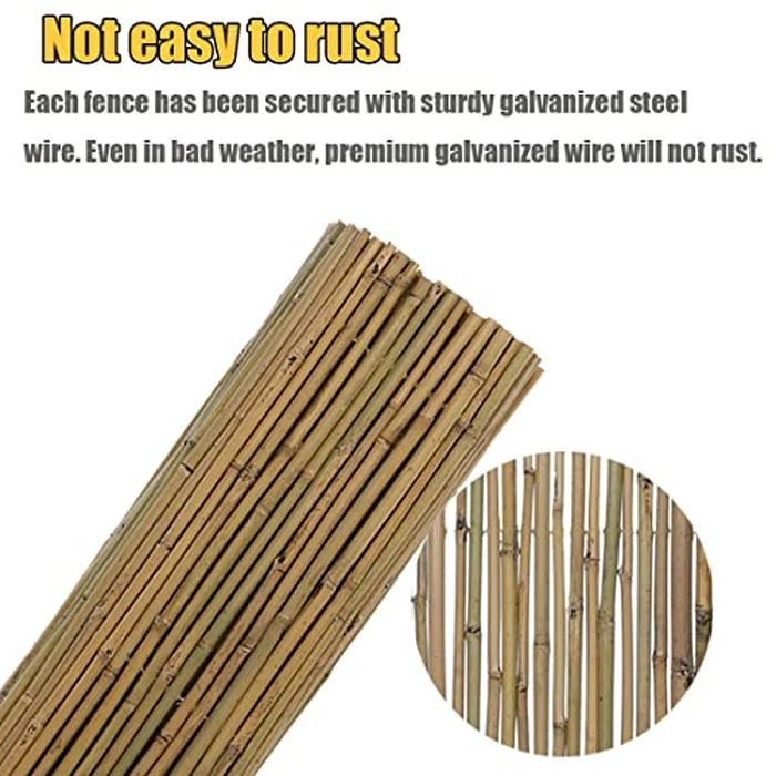 Jollybower 4Ft High x 8 Ft Long x 0.7In D Bamboo Fencing, Natural Bamboo Fence Rolls, Eco-Friendly Privacy Fencing for Outdoor Balcony Patio Garden Border Pool by Jollybower - Image 3