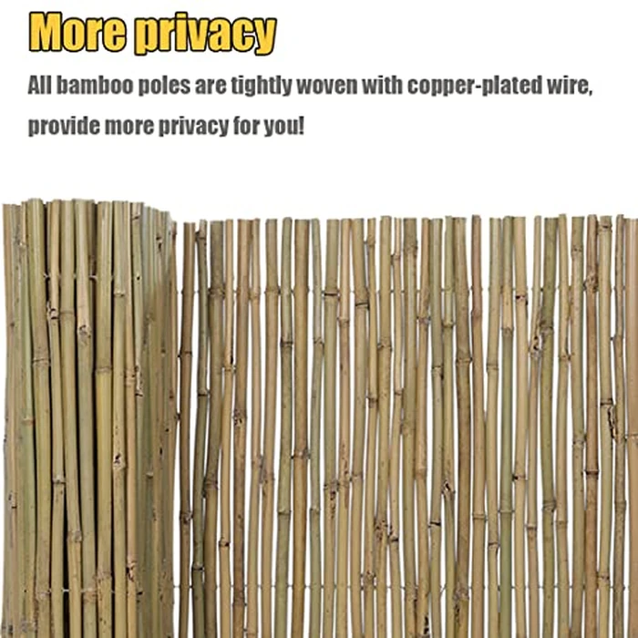 Jollybower 4Ft High x 8 Ft Long x 0.7In D Bamboo Fencing, Natural Bamboo Fence Rolls, Eco-Friendly Privacy Fencing for Outdoor Balcony Patio Garden Border Pool by Jollybower - Image 5