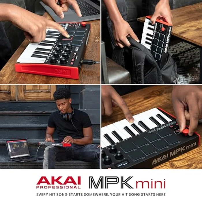 Akai Professional MPK Mini MK3-25 Key USB MIDI Keyboard Controller with 8 Backlit Drum Pads, 8 Knobs, Music Production Software and Native Instruments Sound Package (NKS Integration) by Akai Professional - Image 7