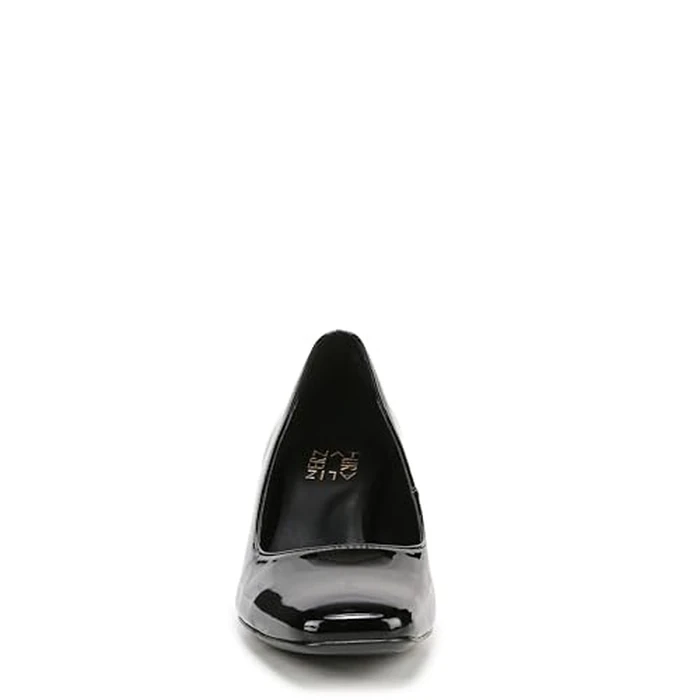 Naturalizer Womens Karina Low Block Heel Square Toe Pump, Black Patent, 7.5 by Naturalizer - Image 2