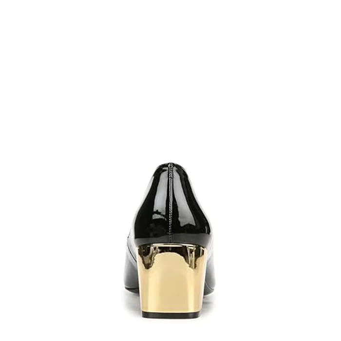 Naturalizer Womens Karina Low Block Heel Square Toe Pump, Black Patent, 7.5 by Naturalizer - Image 3