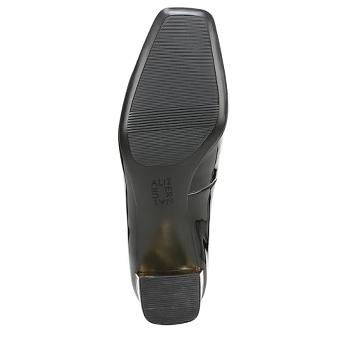 Naturalizer Womens Karina Low Block Heel Square Toe Pump, Black Patent, 7.5 by Naturalizer - Image 4