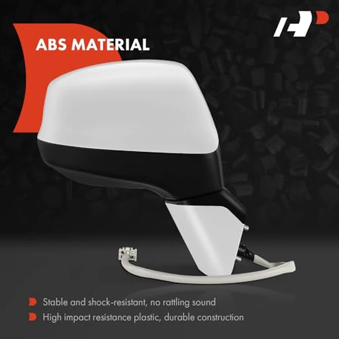 A-Premium Passenger Side Power Door Mirror Compatible with Honda Civic 2012-2013 - Heated Manual Folding White Outside Rear View Mirror, w/ 5 Pins Connector by A-premium - Image 3