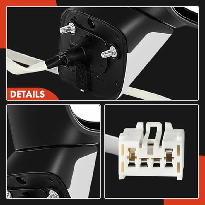 A-Premium Passenger Side Power Door Mirror Compatible with Honda Civic 2012-2013 - Heated Manual Folding White Outside Rear View Mirror, w/ 5 Pins Connector by A-premium - Image 7