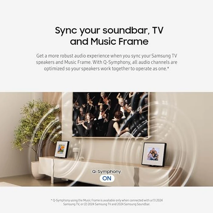 Samsung LS60D Music Frame Smart Speaker with Dolby Atmos Audio, Q-Symphony, Customizable Design, Wide Range Sound, Wireless Wi-Fi and Bluetooth Music Streaming, HW-LS60D/ZA by Samsung - Image 6