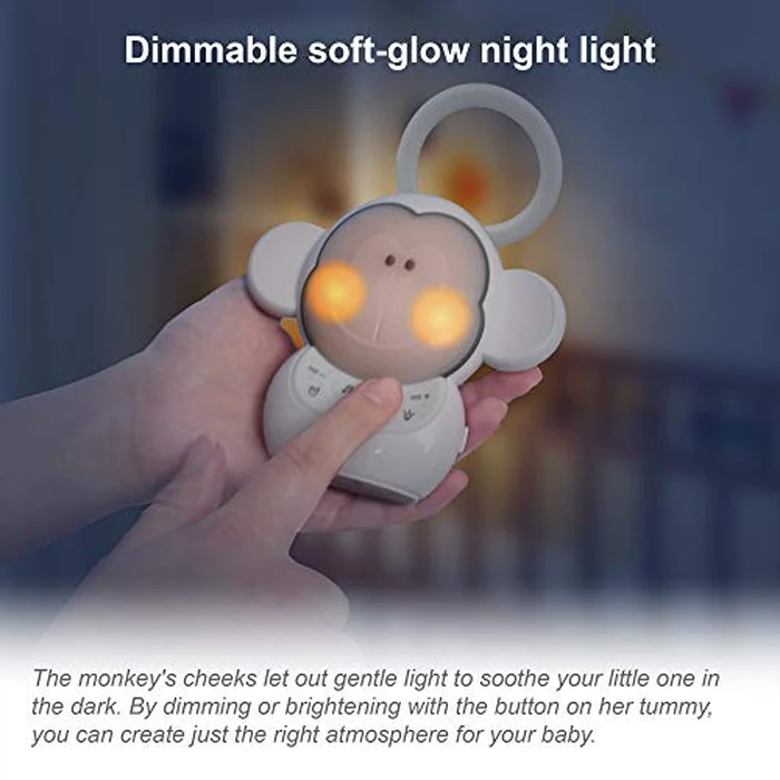 VTech BC8211 - Myla The Monkey - Baby Sleep Soother With White Noise Sound Machine, Soft Ambient Sounds And Melodies, Soft-Glow Night Light, NEW Rechargeable Battery Version. by VTech - Image 5