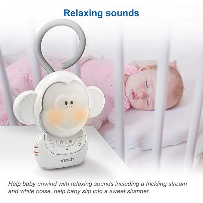 VTech BC8211 - Myla The Monkey - Baby Sleep Soother With White Noise Sound Machine, Soft Ambient Sounds And Melodies, Soft-Glow Night Light, NEW Rechargeable Battery Version. by VTech - Image 7