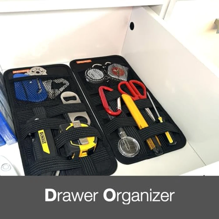 BINGANIZER Travel Drawer Bin Organizers - Pack of 3, Elastic Panels for Cables, Cords, Electronics, Suitcase - Tactical Organizer Board for Junk Drawer and Bin by BINGANIZER - Image 4