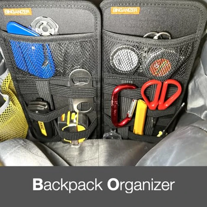 BINGANIZER Travel Drawer Bin Organizers - Pack of 3, Elastic Panels for Cables, Cords, Electronics, Suitcase - Tactical Organizer Board for Junk Drawer and Bin by BINGANIZER - Image 5