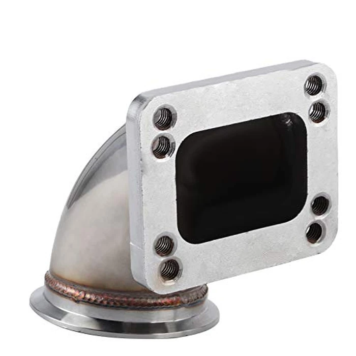 Aramox 3.0in V Band to T3 Stainless Steel Turbo Flange, 90 Degree Bend Adapter Flange CNC Machining for 304 Turbocharger by Aramox - Image 6