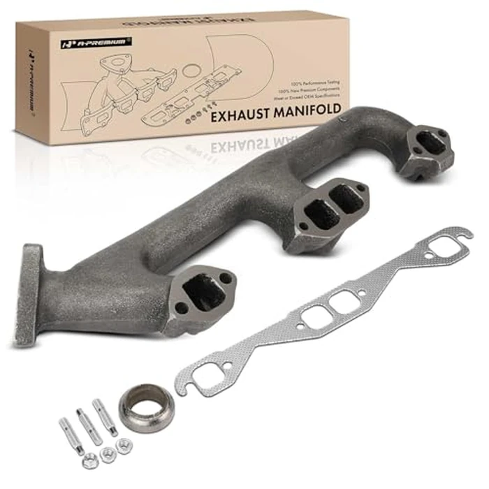 A-Premium Right Exhaust Manifold Kit W/Gaskets, Studs, Nuts [8Cyl 5.0 5.7L] Compatible with Chevrolet Express 1500/2500/3500, P30, W3500/W4500 Tiltmaster & GMC Savana 1500/2500/3500 & Isuzu NPR & More by A-premium - Used - Very Good condition