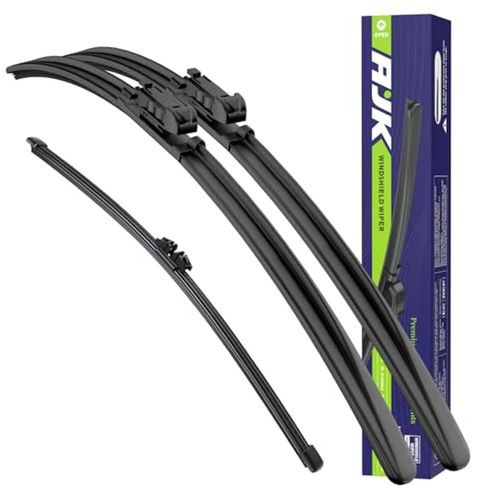 AJK Front Windshield Wiper for Ford Explorer 2011-2015 2016 2017 2018 2019 2020 2023 2024, Original Equipment Back Window Wipers Blades, Conventional, Vehicle Specific Fit, Pack of 3 by AJK - Used - Acceptable condition