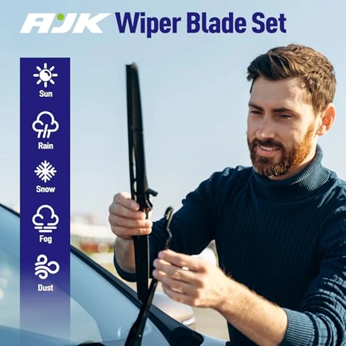 AJK Front Windshield Wiper for Ford Explorer 2011-2015 2016 2017 2018 2019 2020 2023 2024, Original Equipment Back Window Wipers Blades, Conventional, Vehicle Specific Fit, Pack of 3 by AJK - Image 7
