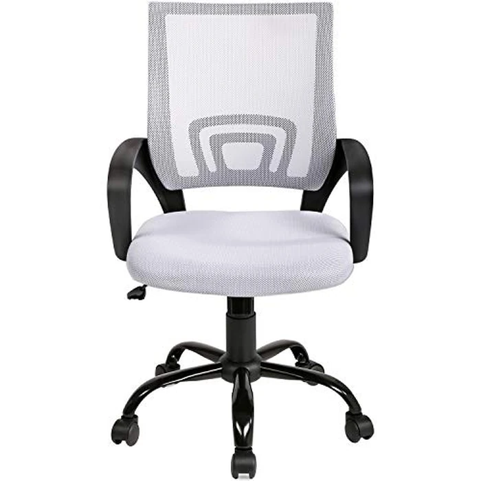 BestOffice Office Chair Ergonomic Desk Chair Mesh Computer Chair Lumbar Support Modern Executive Adjustable Stool Rolling Swivel Chair for Back Pain (White) by BestOffice - Used - Very Good condition