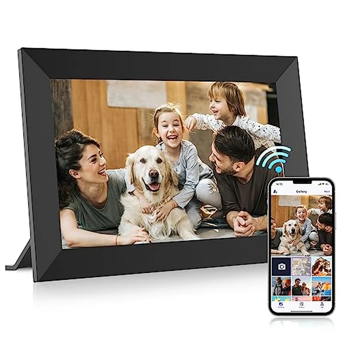 Uhale Digital Picture Frame 32GB Storage 10.1 Inch WiFi Electronic Photo Frames SD Card Slot IPS Touch Screen HD Display Auto Rotate Slideshow Share Videos Photos Instantly Send Wishes Remotely by MaxAngel - Image 1