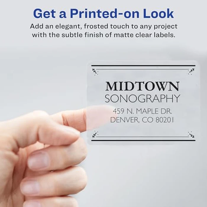 Matte Clear Easy Peel Shipping Labels with Sure Feed, by Avery - Image 2