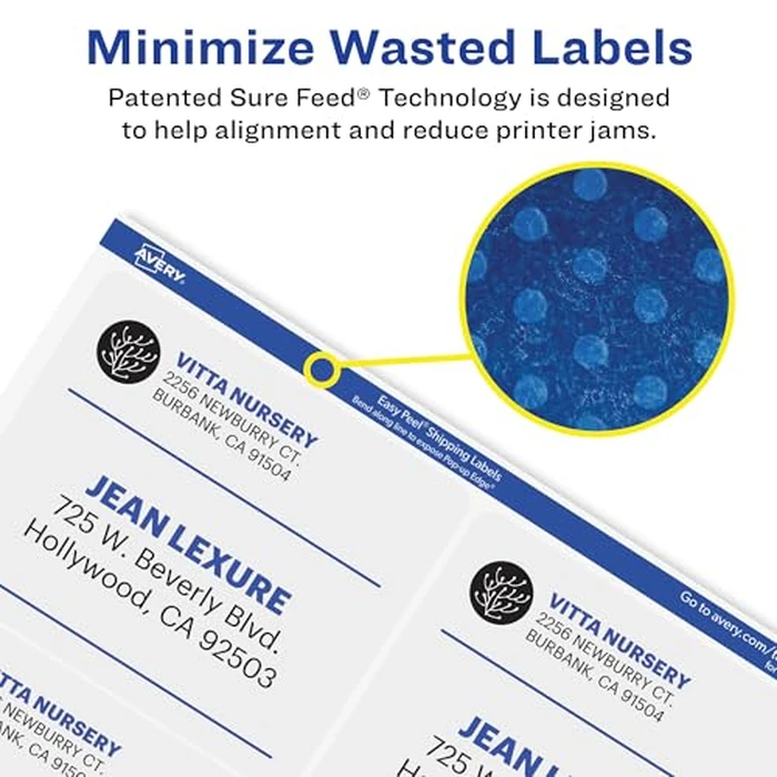 Matte Clear Easy Peel Shipping Labels with Sure Feed, by Avery - Image 3