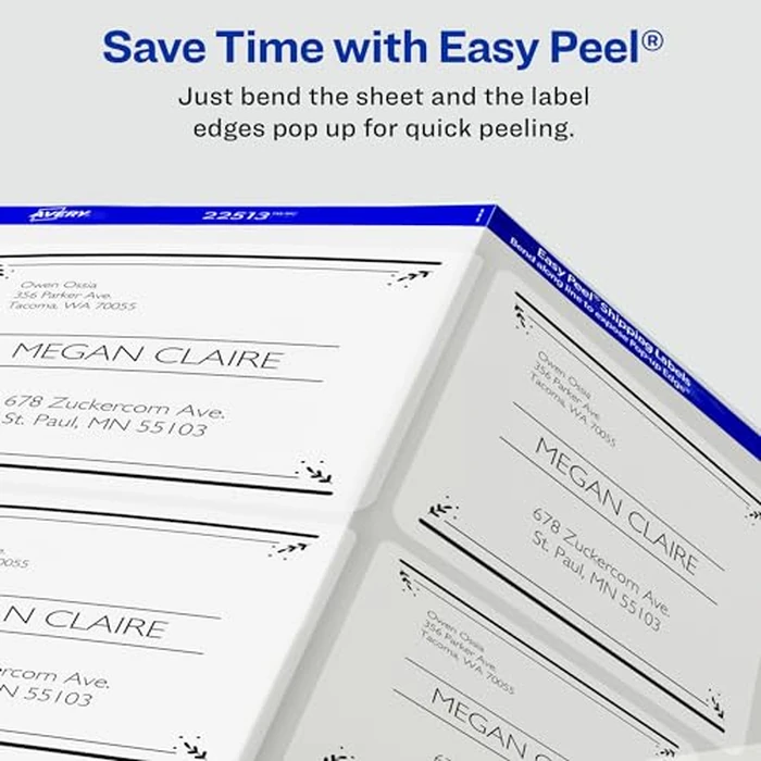 Matte Clear Easy Peel Shipping Labels with Sure Feed, by Avery - Image 4