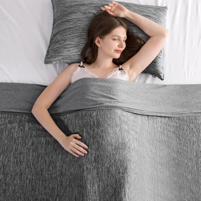 Cooling Blankets Twin Size for Hot Sleepers, Elegear Summer Lightweight Cool Blanket Q-MAX>0.5, Breathable Cooling Blanket for Sleeping Double Sided, Cold Blanket for Night Sweats, Black, 59X79 inch by Elegear - Image 1