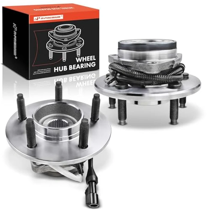 A-Premium 2 x Front Wheel Bearing and Hub Assembly with ABS & 5-Lug Compatible with Ford F-150 F150 2000-2004, F-150 F150 Heritage 2004, 4WD & 4-Wheel ABS Only by A-premium - Used - Acceptable condition - CA$36.00