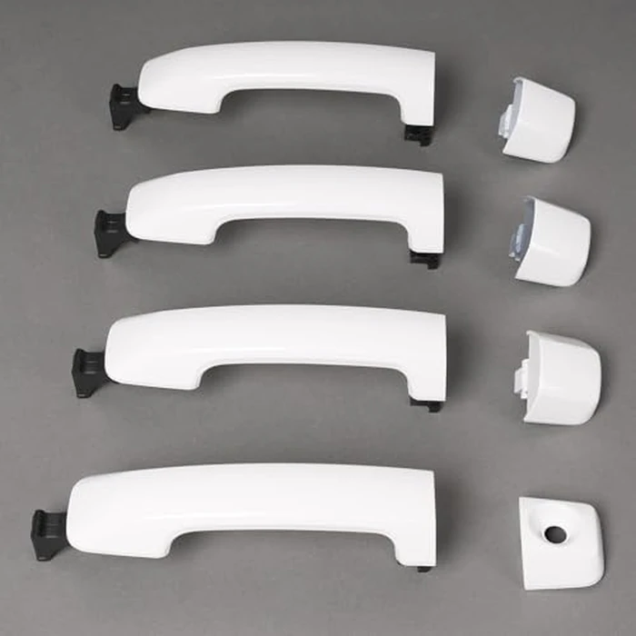HECASA White Exterior Door Handle Kit Compatible with 2007-2022 Toyota Tundra Crewmax/Sequoia W/O Passenger Keyhole Painted Replacement for 81295, 692100C010, 692170C030, 692170C010 by HECASA - Image 8