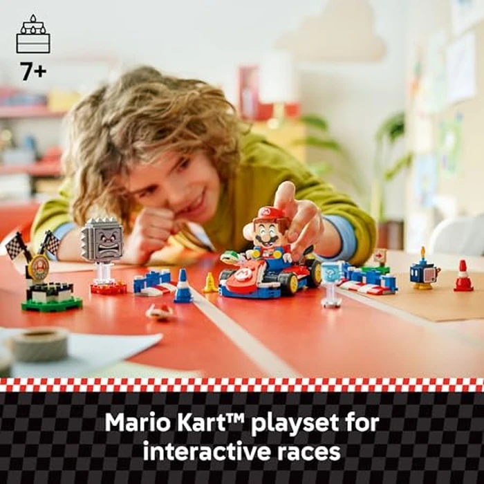LEGO Super Mario: Mario Kart - Interactive LEGO Mario & Standard Kart Building Toy - Pretend Play Racing Playset for Boys & Girls, Ages 7+ - Kids Birthday Gift Idea - 72043 by LEGO - Image 2