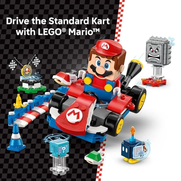 LEGO Super Mario: Mario Kart - Interactive LEGO Mario & Standard Kart Building Toy - Pretend Play Racing Playset for Boys & Girls, Ages 7+ - Kids Birthday Gift Idea - 72043 by LEGO - Image 3