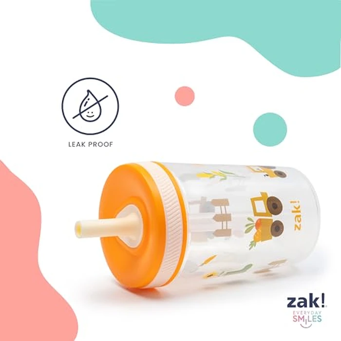 Zak Designs 15oz Baby Shark Kelso Tumbler Set, BPA-Free Leak-Proof Screw-On Lid with Straw Made of Durable Plastic and Silicone, Perfect Bundle for Kids (2pcs Set) by Zak Designs - Image 4