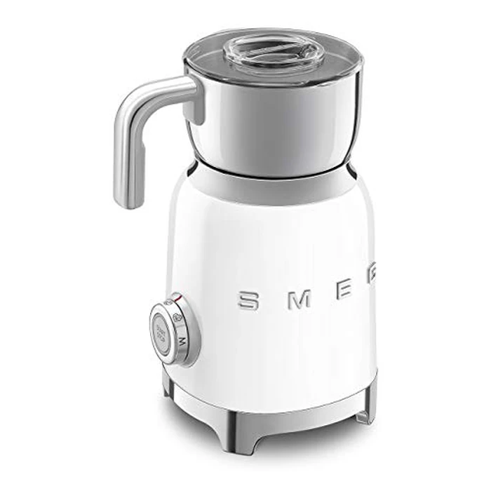 Smeg 50's Retro Style Milk Frother with 2 Disks, 6 Preset Programs, Hot or Cold Frothing, Induction Heating, White, MFF11WHUS by Smeg - Image 3