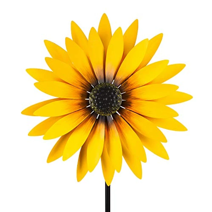 Evergreen Garden 75" H Sunflower Statement Wind Spinner Garden Décor and Accessories for Home and Yard by Evergreen Garden - Image 2