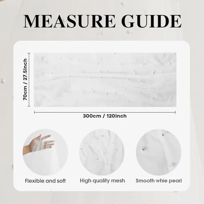 Artoid Mode 3PCS Pearl Gauze Table Runner 120 Inch 10FT, Seasonal Sheer Dining Holiday Wedding Birthday Baby Shower Table Decor for Home Party by Artoid Mode - Image 7