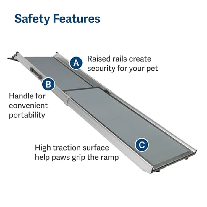 PetSafe Happy Ride Compact Telescoping Dog Ramp - Portable Pet Ramp for Cars, Trucks & SUVs with Adjustable Sizing - Non-Slip Design - Lightweight Pet Mobility Assistance by PetSafe - Image 4