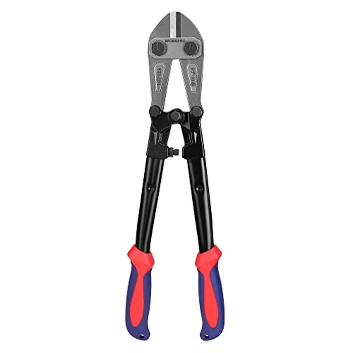 WORKPRO W017004A Bolt Cutter, Bi-Material Handle with Soft Rubber Grip, 14", Red&Blue by WORKPRO - Image 1