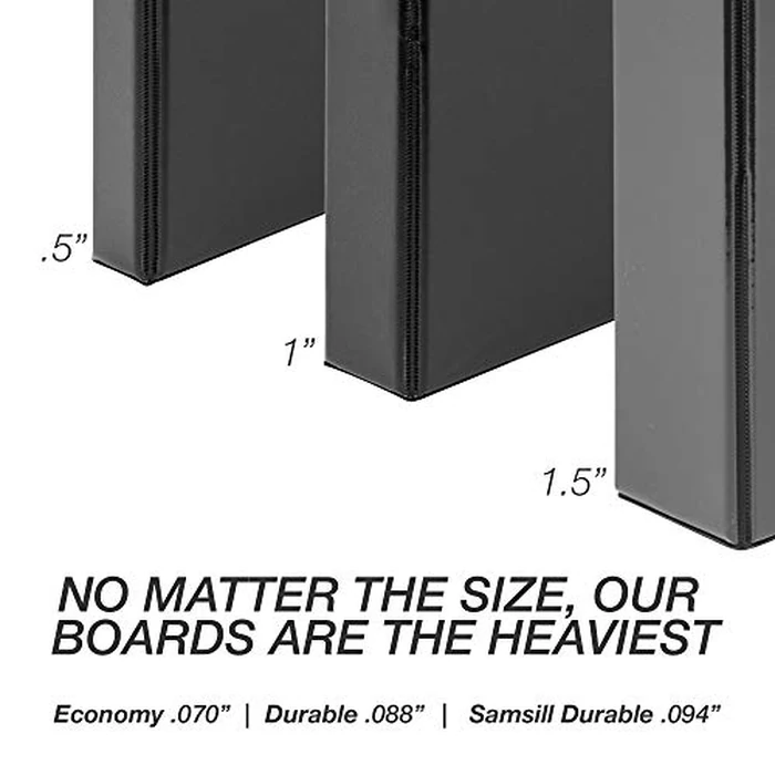 Samsill Durable 1.5 Inch Binder, Made in The USA, Round Ring Customizable Clear View Binder, Black, 4 Pack (MP48450) by Samsill - Image 2