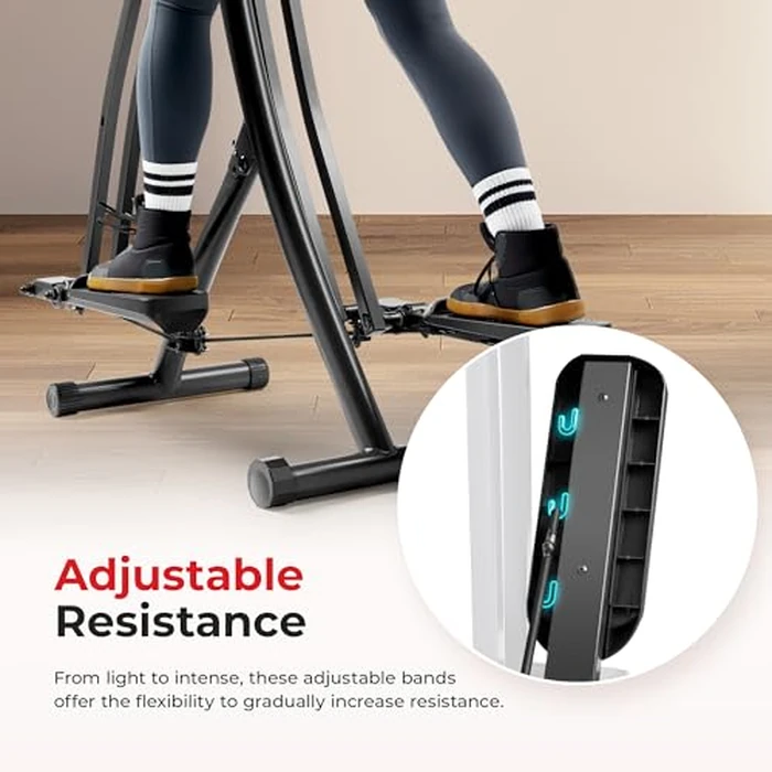 Sunny Health & Fitness SF-E902S Air Walk Pro Trainer Elliptical Machine Glider w/LCD Monitor, 220 LB Max Weight and 30 Inch Stride by Sunny Health & Fitness - Image 3