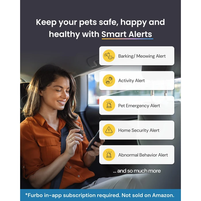 Furbo Mini Pet Camera [Subscription Required] Unlock Camera w/Paid Plan: Home Security with Dog & Cat Safety Alerts, 2-Way Audio, Mountable Smart Cam (Low Risk, 3mo Min. Cancel Anytime) by Furbo - Image 3