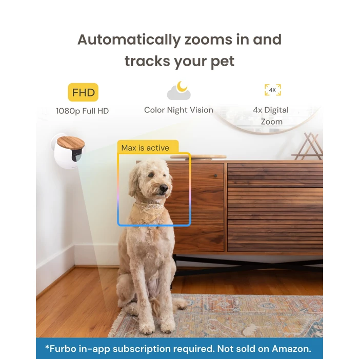 Furbo Mini Pet Camera [Subscription Required] Unlock Camera w/Paid Plan: Home Security with Dog & Cat Safety Alerts, 2-Way Audio, Mountable Smart Cam (Low Risk, 3mo Min. Cancel Anytime) by Furbo - Image 5