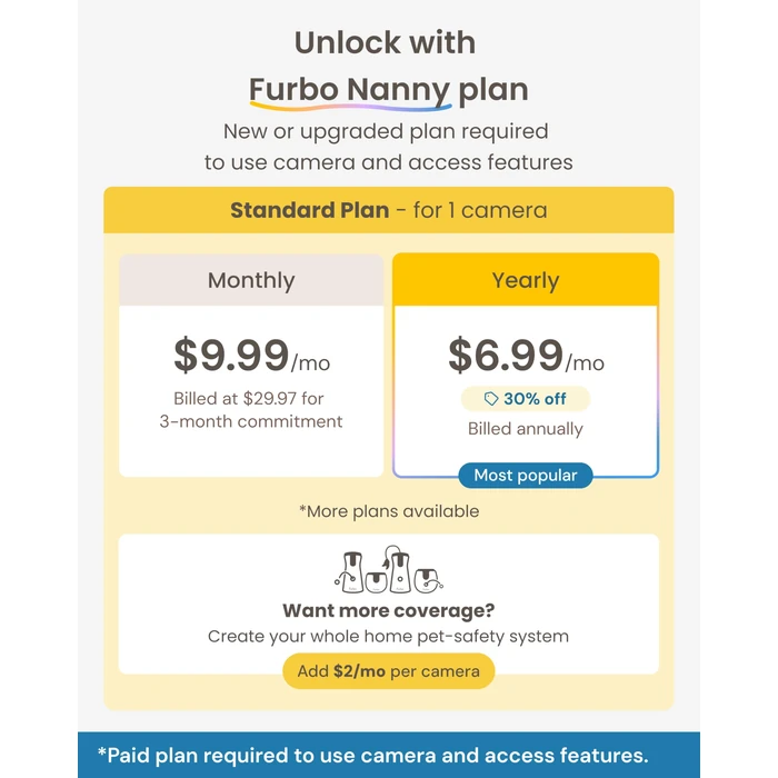 Furbo Mini Pet Camera [Subscription Required] Unlock Camera w/Paid Plan: Home Security with Dog & Cat Safety Alerts, 2-Way Audio, Mountable Smart Cam (Low Risk, 3mo Min. Cancel Anytime) by Furbo - Image 6